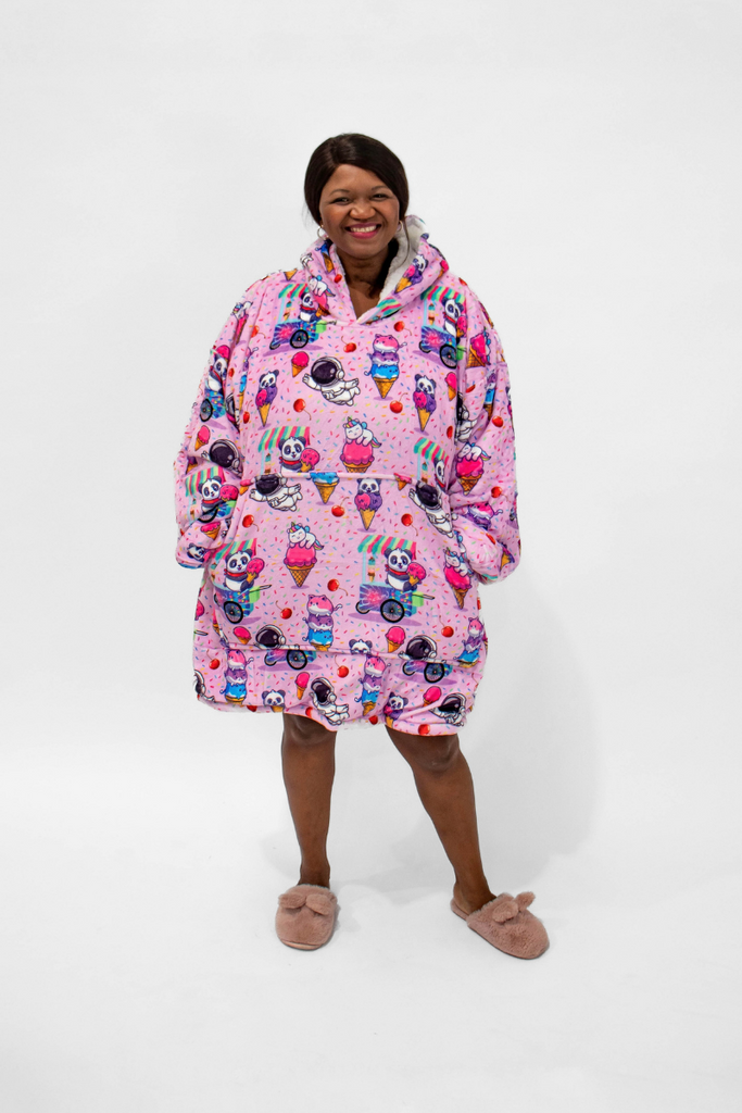 Astro Sundae | Icecream and Panda-themed Blanket Hoodie
