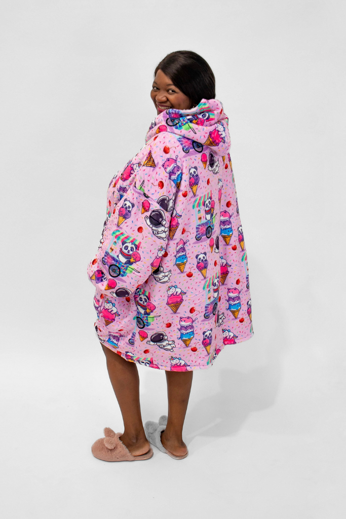  Astro Sundae | Icecream and Panda-themed Blanket Hoodie
