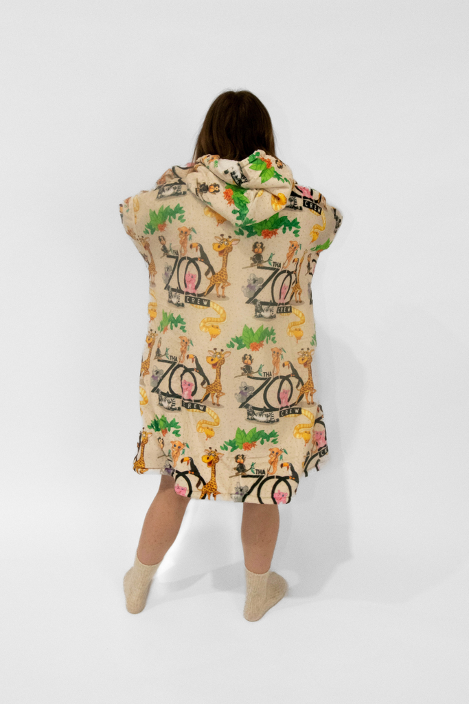 Tha Zoo Crew | Zoo-themed Blanket Hoodie